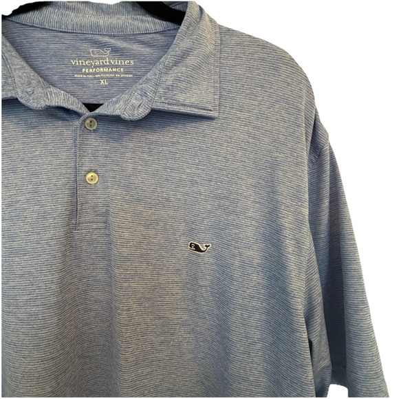 Vineyard Vines Performance Polo Men’s XL Blue Short Sleeve Whale Logo Stretch - Picture 4 of 6